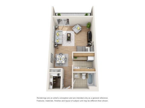 E1 studio floor plan