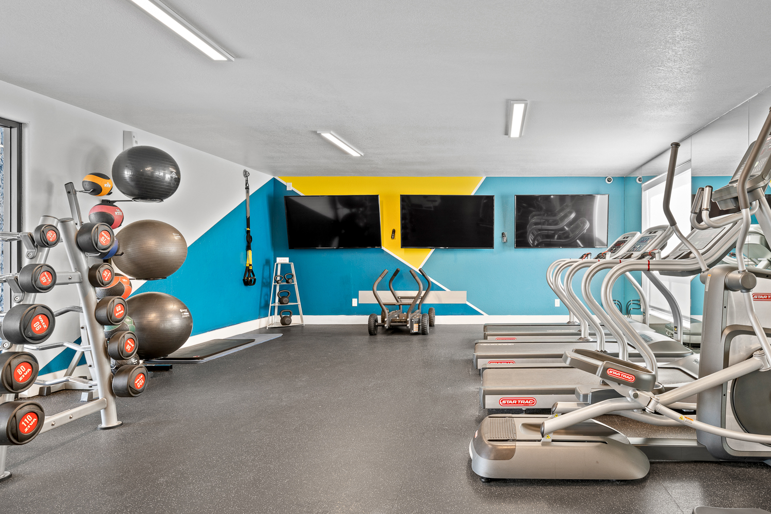 Fitness center with cardio machines at The Glen at Old Town, the nicest apartments in Scottsdale